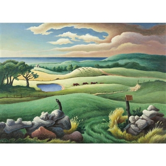 KEITH FARM, CHILMARK - Thomas Hart Benton‏