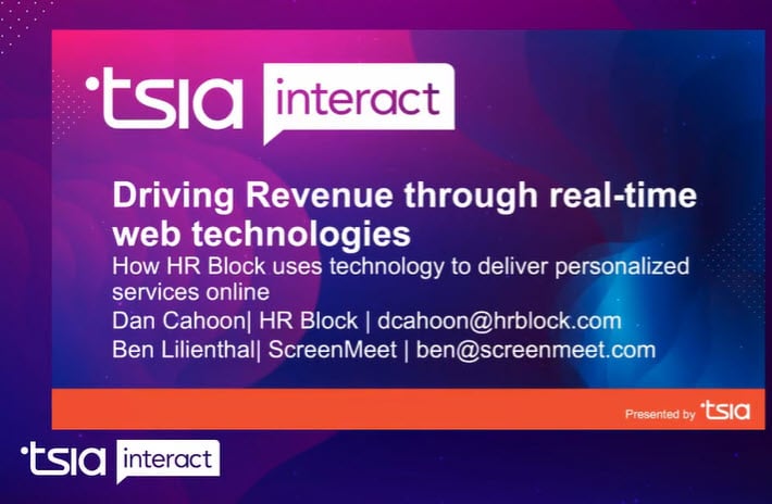 HR Block and ScreenMeet TSIA Webinar