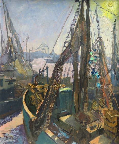 Fisherman's Port in Mangali 1960 by Igor Vladimirovich Korti, 1960