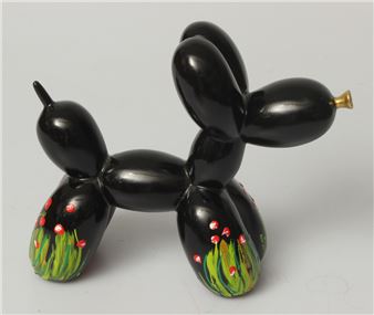 Composite material figure &quot;Ballon dog (Jeff Koons - Jeff Koons