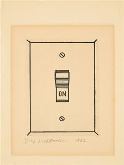 On (From:The International Anthology of Contemporary Engraving, Vol. 5. The International Avant-Garde: America Discovered - Roy Lichtenstein