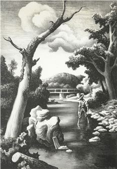 Shallow Creek - Thomas Hart Benton‏