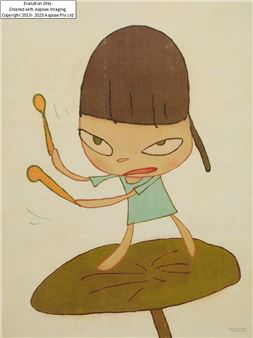 Marching on a Butterbur Leaf, 2020; - Yoshitomo Nara