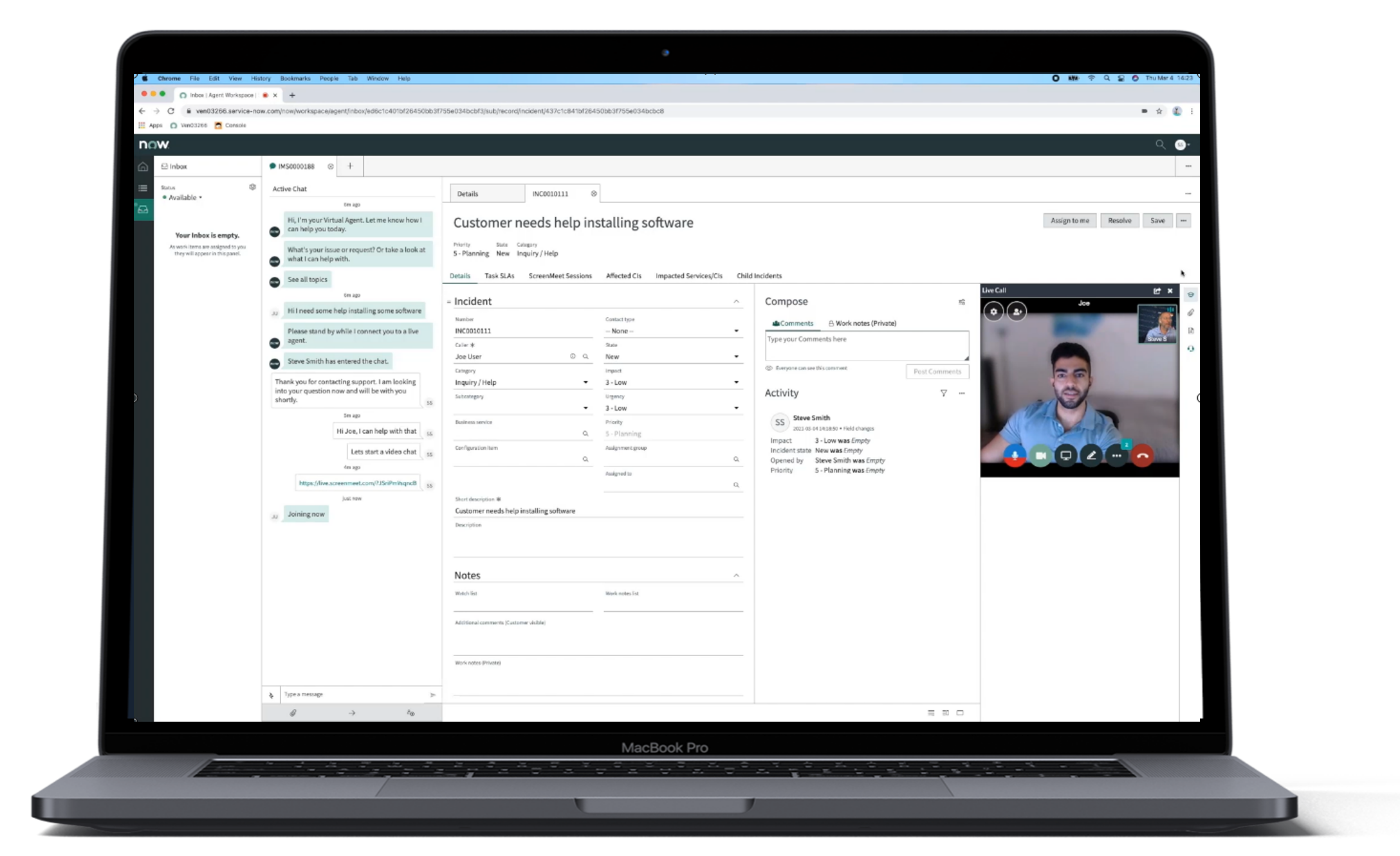 ScreenMeet for ServiceNow ITSM